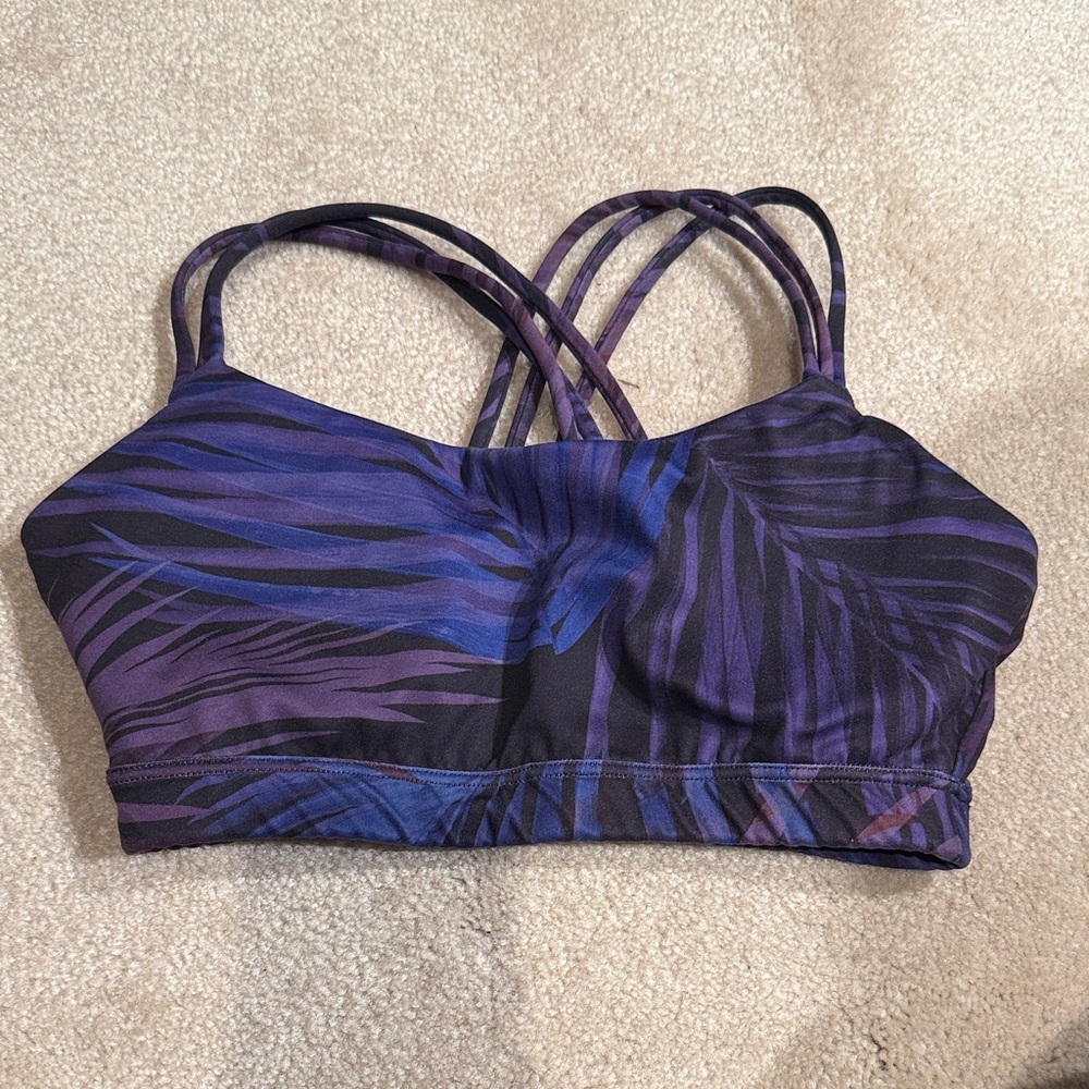 Women's Purple and Blue Strappy Sports Bra size XS